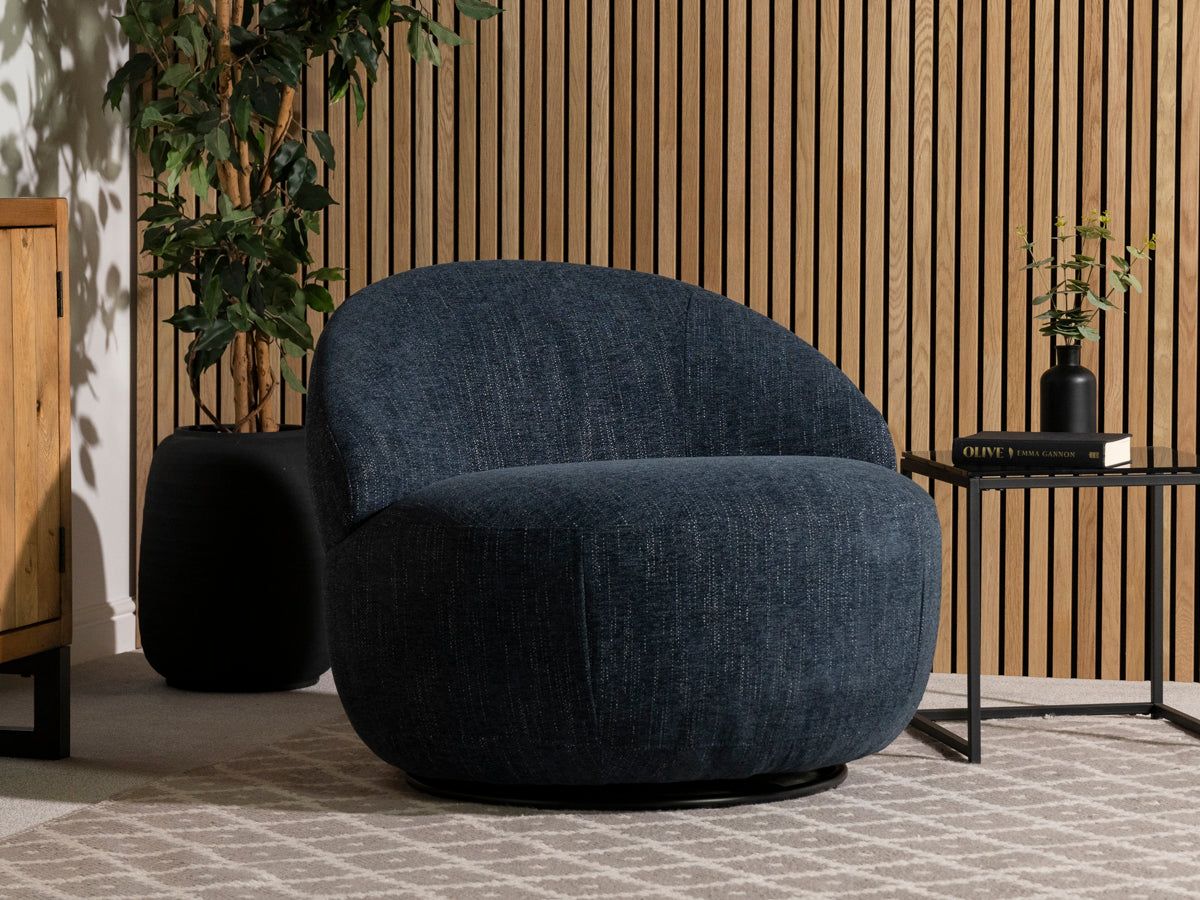 Abelia Eco Blue Swivel Chair