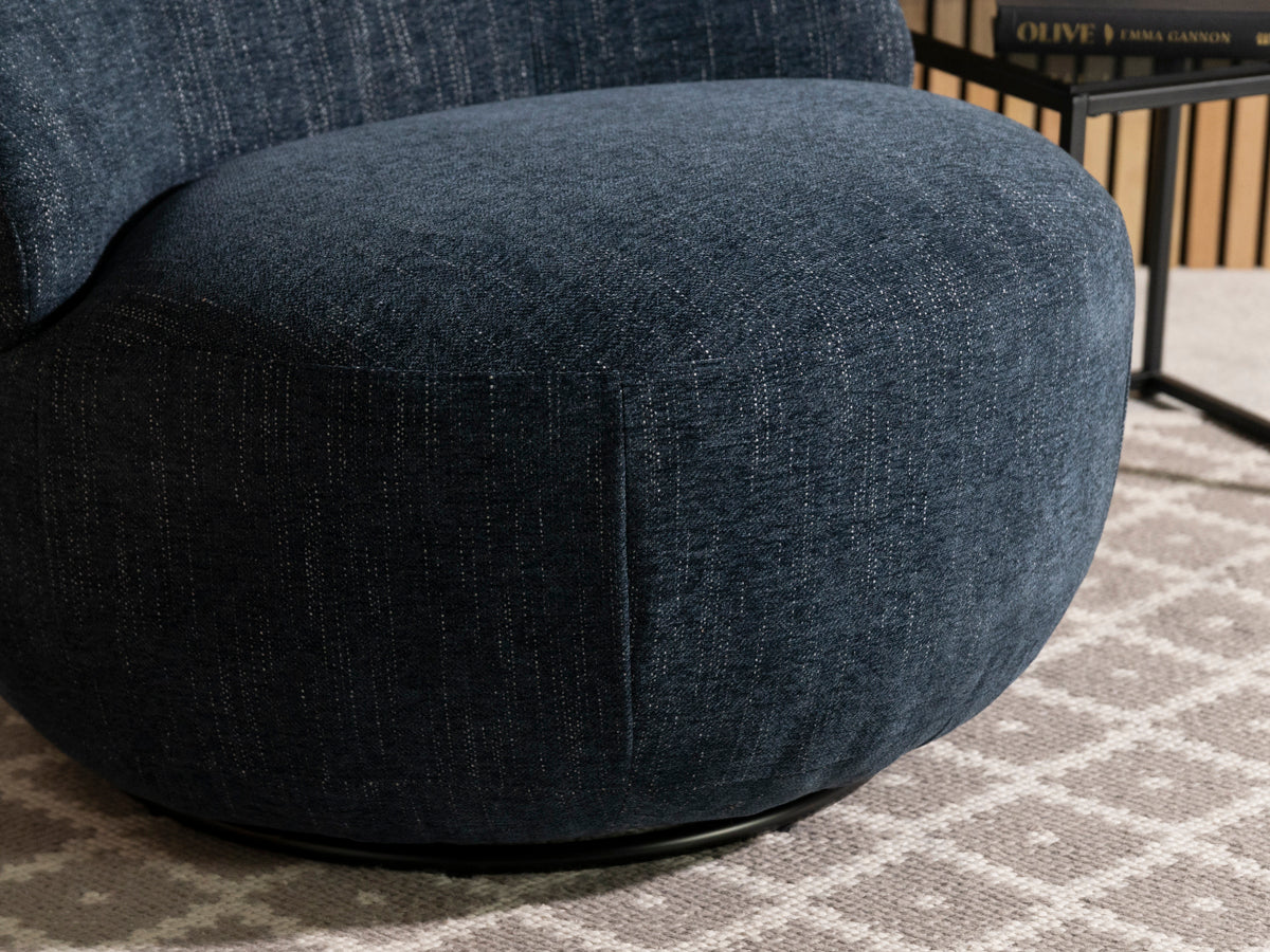Abelia Eco Blue Swivel Chair