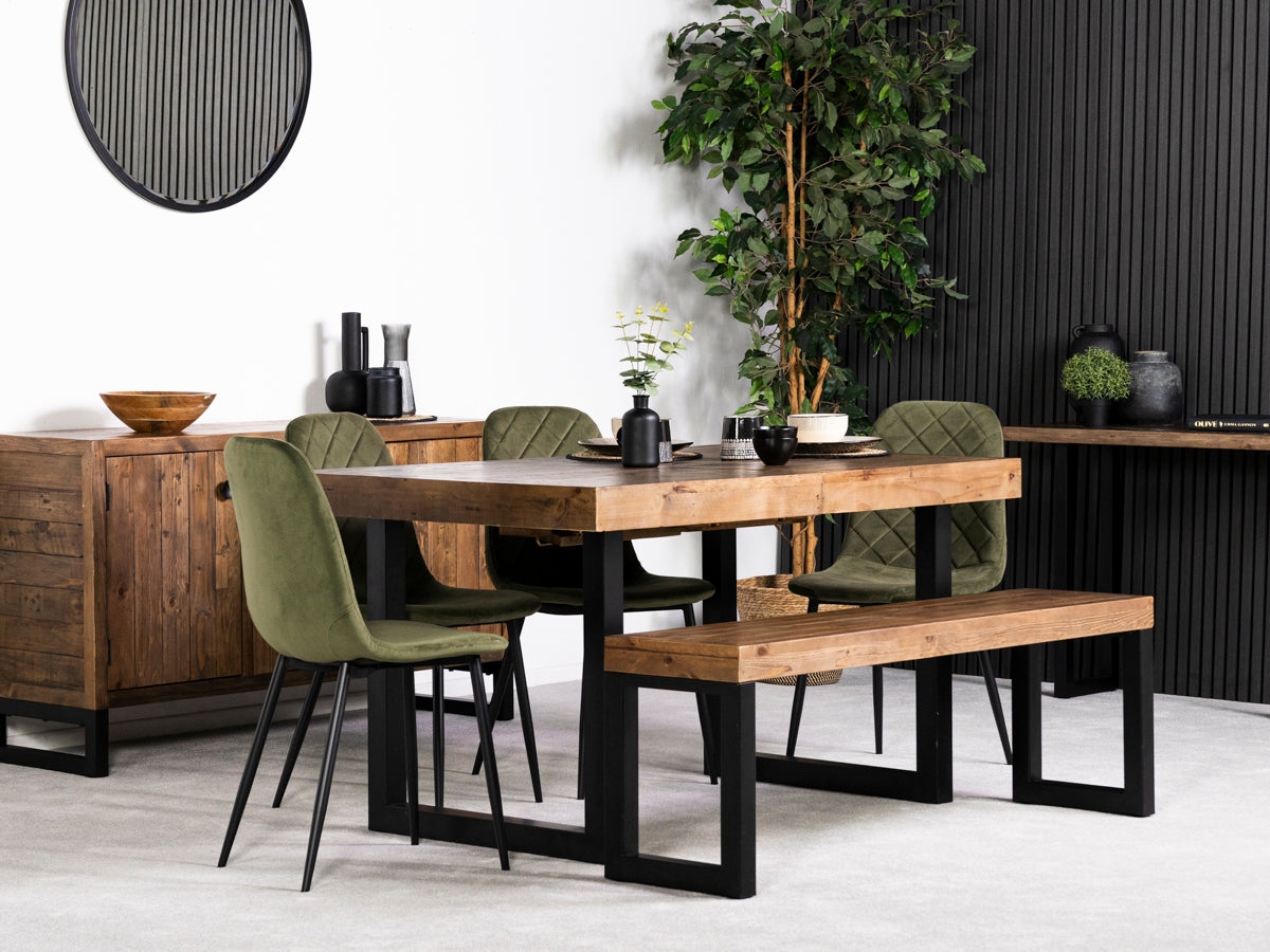 Brooklyn Extendable Dining Table (140cm - 180cm) & Alston Dining Chairs