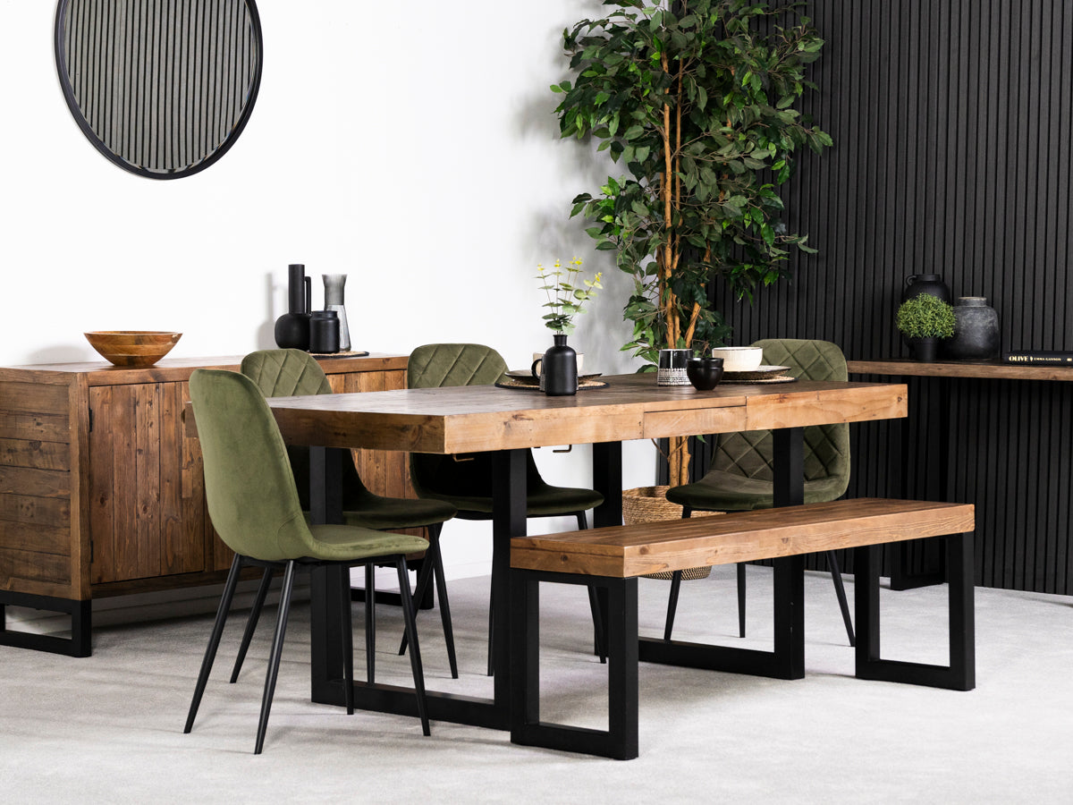 Brooklyn Extendable Dining Table (140cm - 180cm) & Alston Dining Chairs