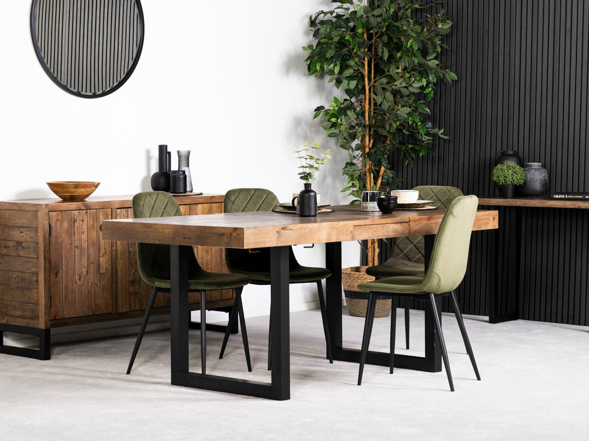 Brooklyn Extendable Dining Table (140cm - 180cm) & Alston Dining Chairs