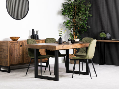 Brooklyn Extendable Dining Table (140cm - 180cm) & Alston Dining Chairs