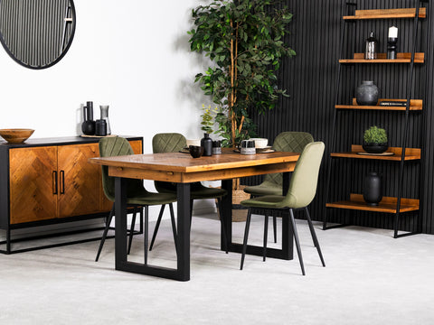 Tulsa Fixed Top Dining Table (135cm) & Alston Dining Chairs