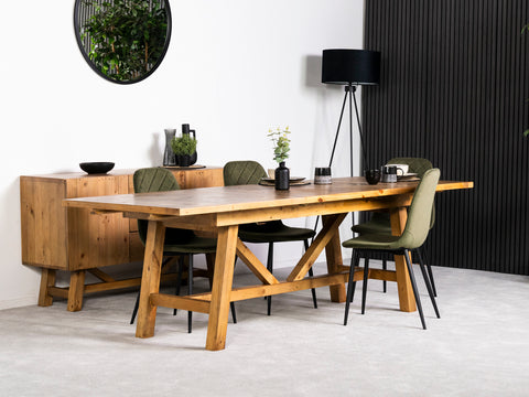 Como Extendable Dining Table (180cm - 240cm) & Alston Dining Chairs