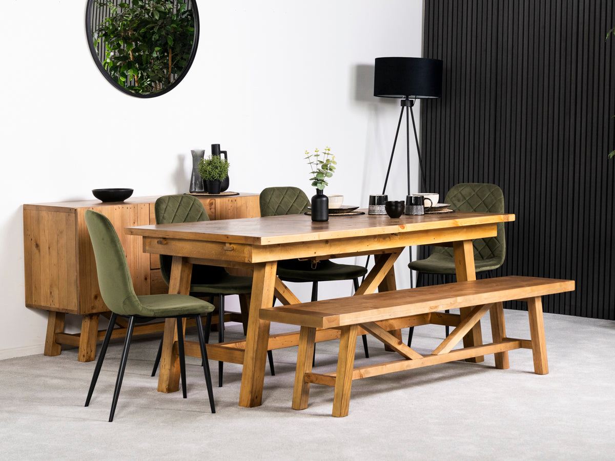 Como Extendable Dining Table (140cm - 180cm) & Alston Dining Chairs