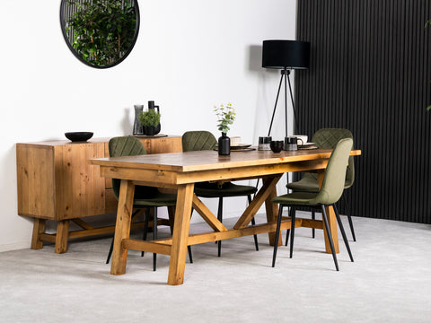 Como Extendable Dining Table (140cm - 180cm) & Alston Dining Chairs