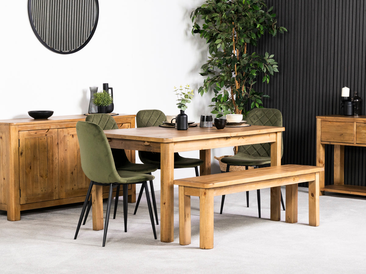 Exeter Extendable Dining Table (140cm - 180cm) & Alston Dining Chairs