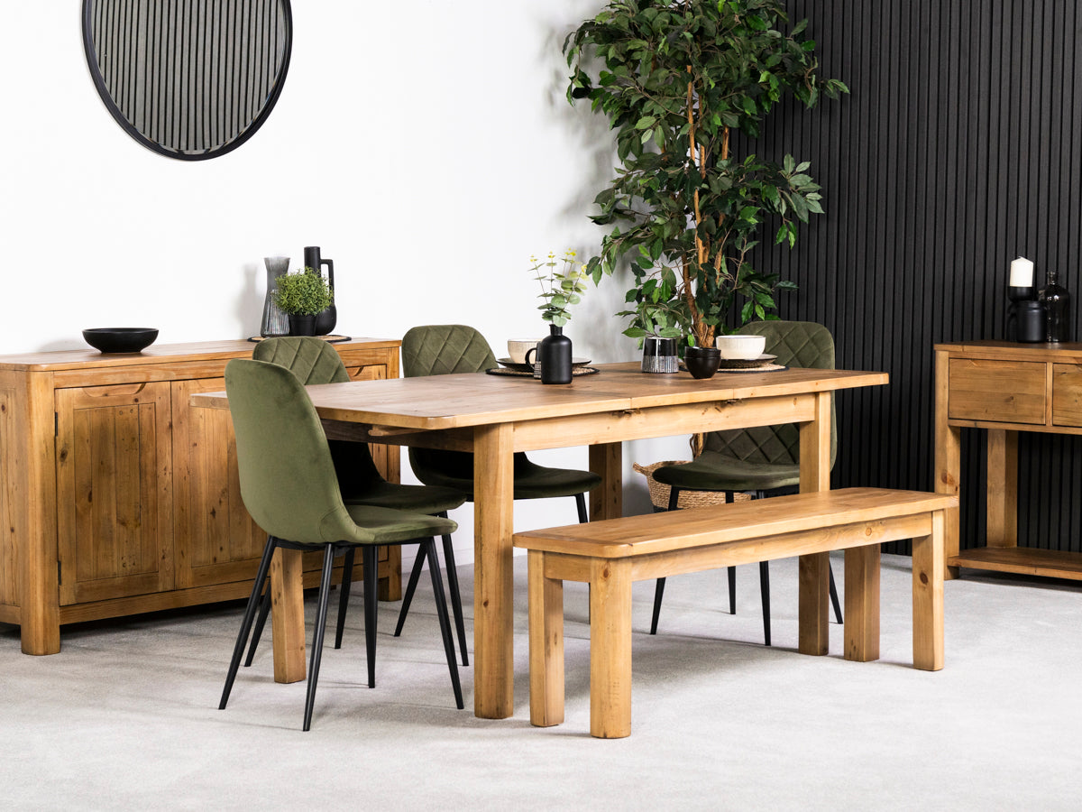 Exeter Extendable Dining Table (140cm - 180cm) & Alston Dining Chairs