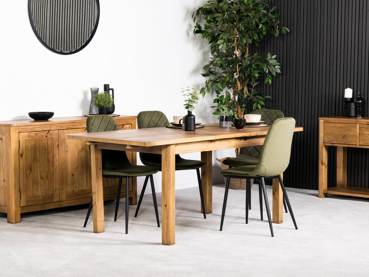 Exeter Extendable Dining Table (140cm - 180cm) & Alston Dining Chairs