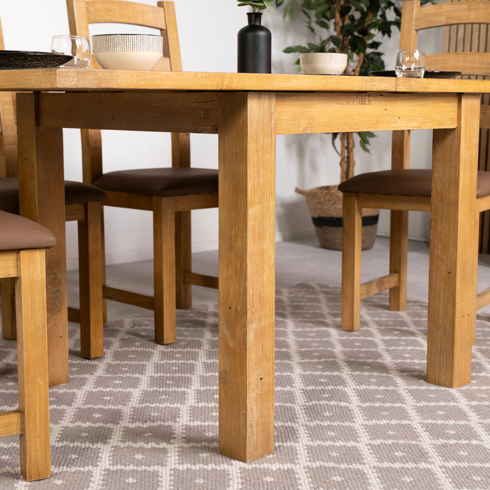 St Ives Light Flip Top Extendable Dining Table (85cm - 170cm) & St Ives Light Dining Chairs