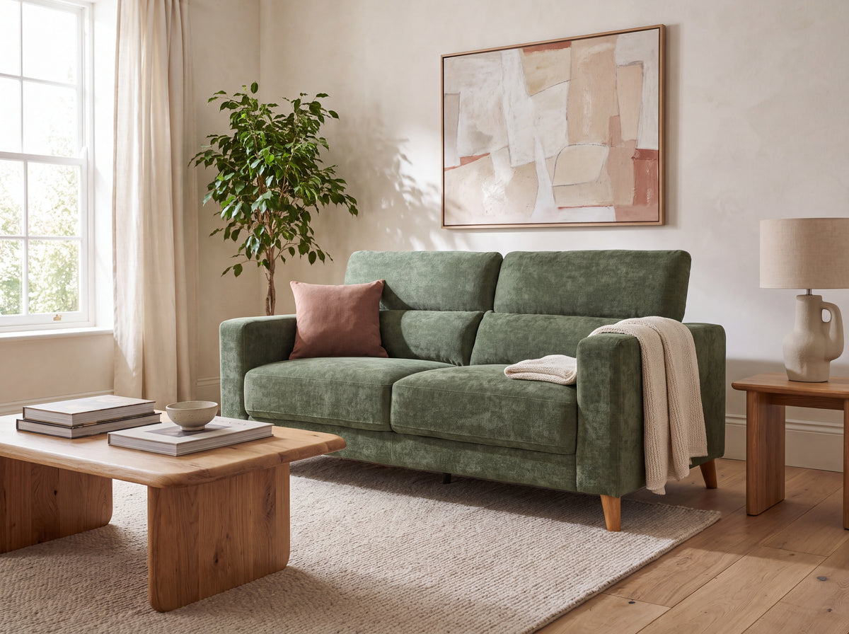 Olive Green 3 Seater