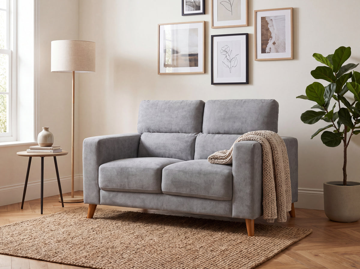 Olive Grey 2 Seater