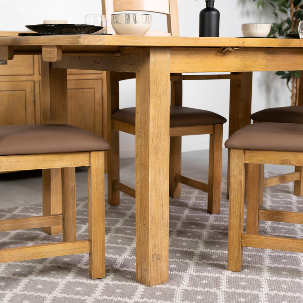 St Ives Light Extendable Dining Table (120cm - 165cm) & St Ives Light Dining Chairs