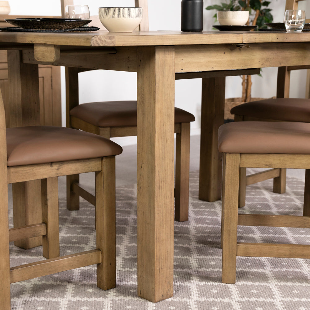 St Ives Extendable Dining Table (120cm - 165cm) & St Ives Dining Chairs