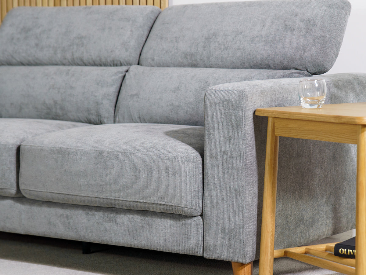 Olive Grey 3 Seater