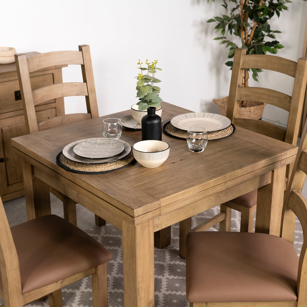 St Ives Flip Top Extendable Dining Table (85cm - 170cm) & St Ives Dining Chairs