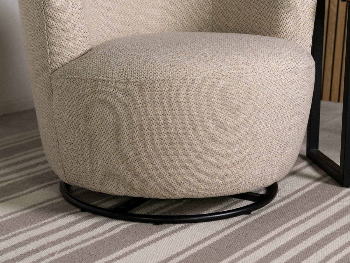 Adelaide Eco Beige Swivel Chair