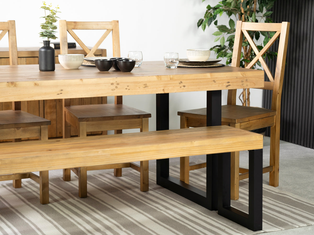 Brooklyn Light 180cm Fixed Top Dining Table