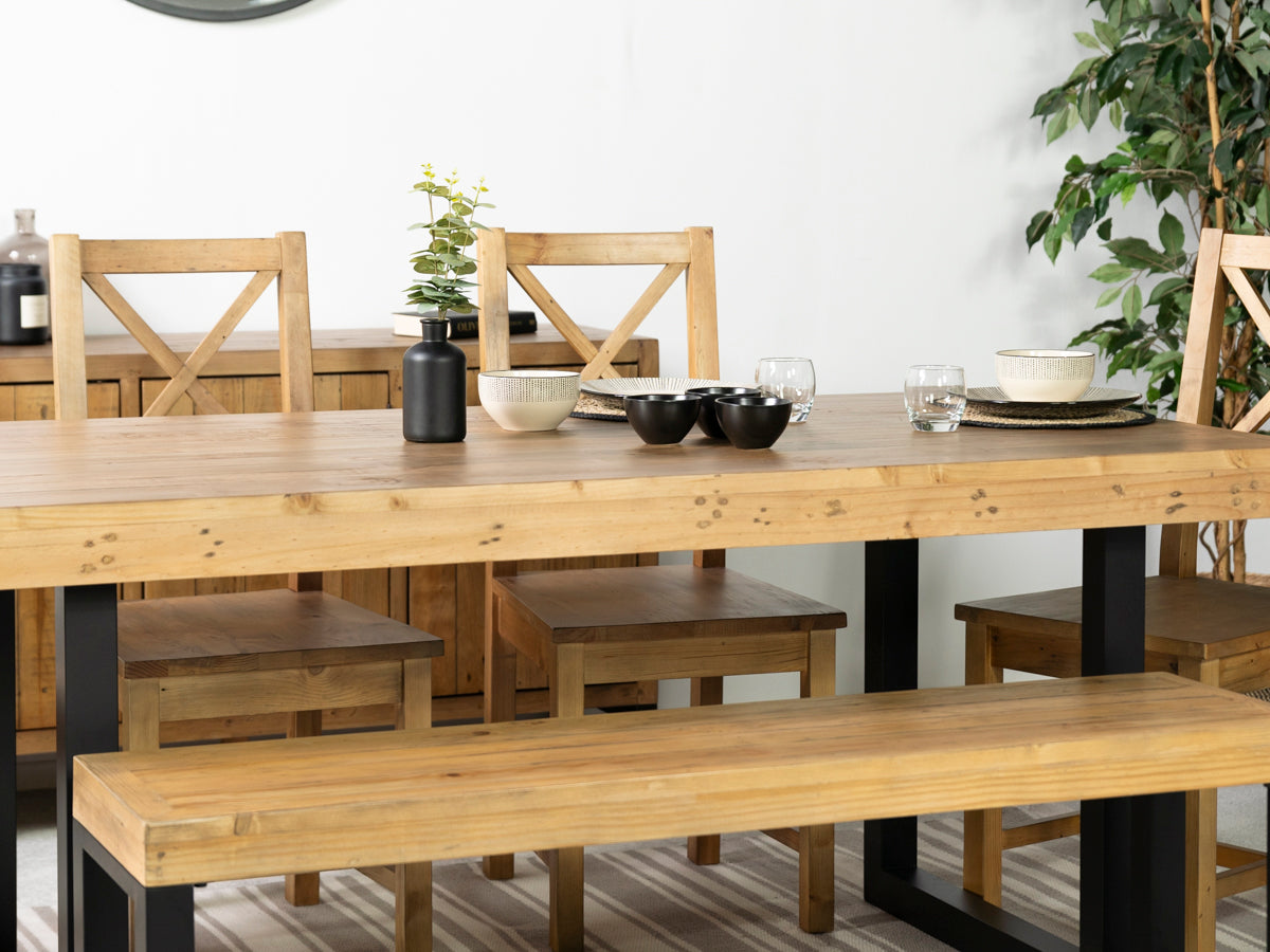 Brooklyn Light 180cm Fixed Top Dining Table