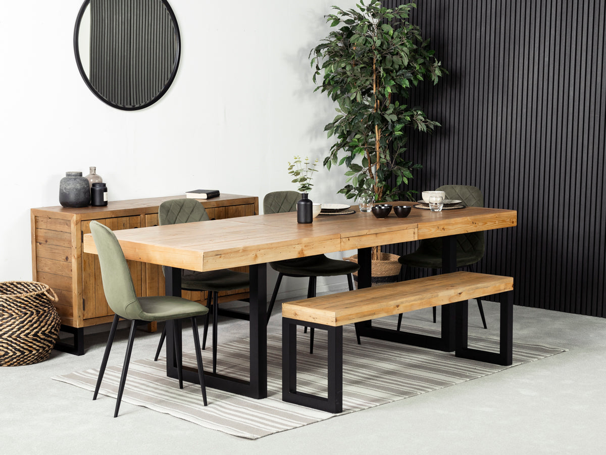 Brooklyn Light Extendable Dining Table (180cm - 240cm) & Alston Dining Chair