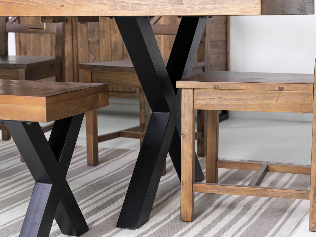 Brooklyn Extendable Cross Leg Dining Table (180cm - 240cm)