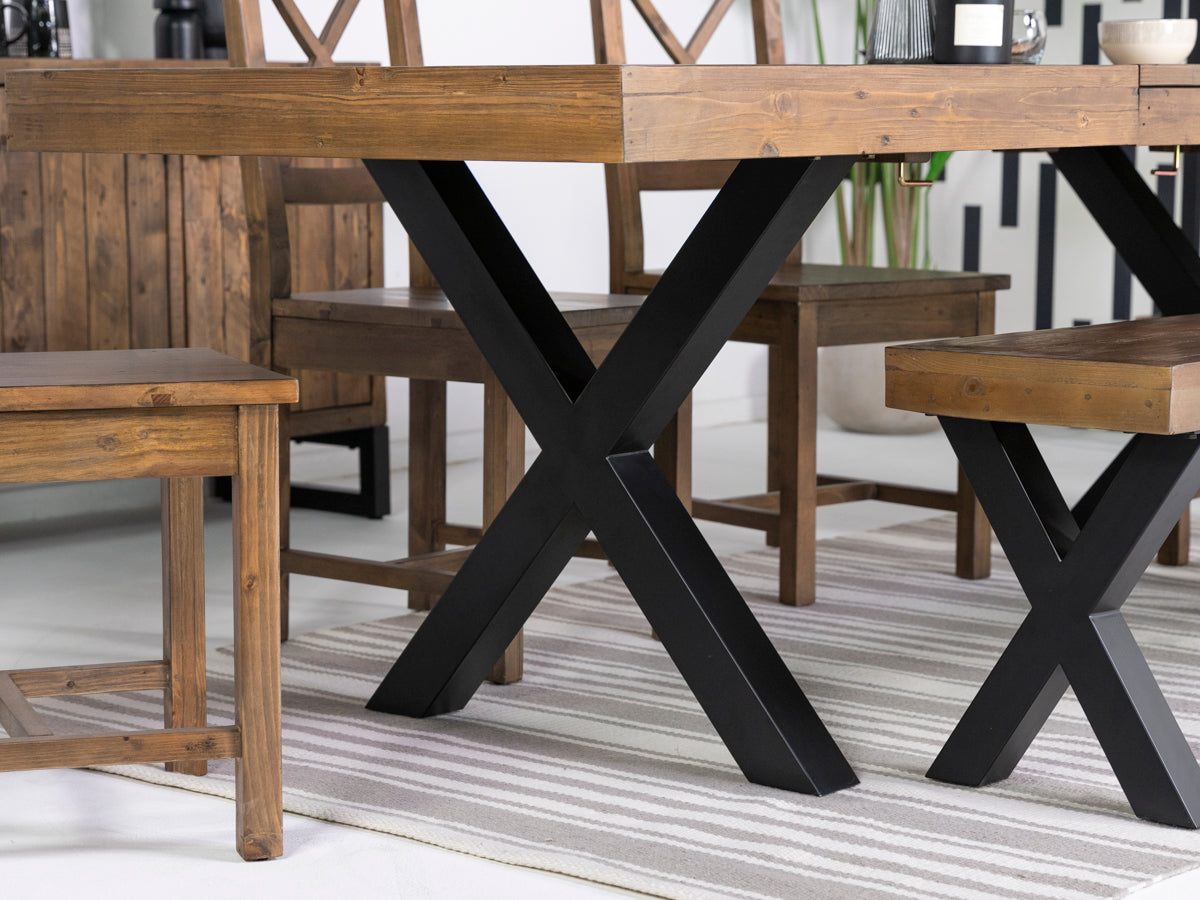 Brooklyn Extendable Cross Leg Dining Table (180cm - 240cm)