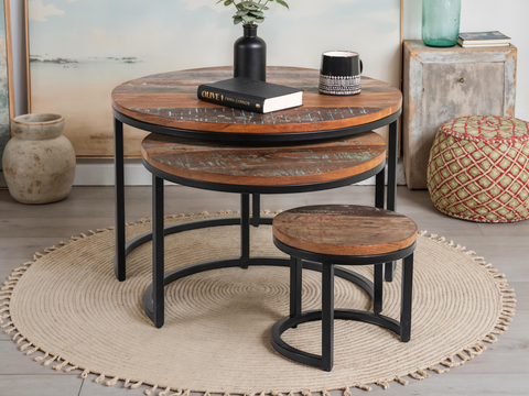 Mayflower Round Nest Iron Coffee Table