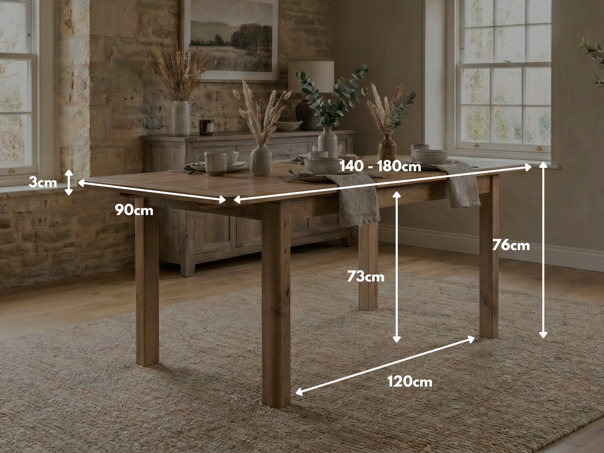 Exeter Extendable Dining Table (140cm - 180cm)