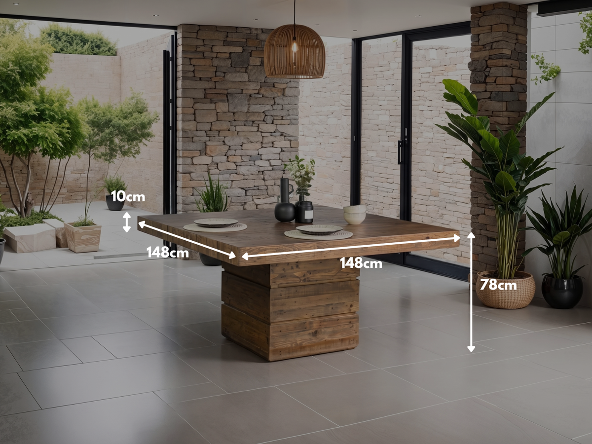 Melrose 150cm Square Dining Table