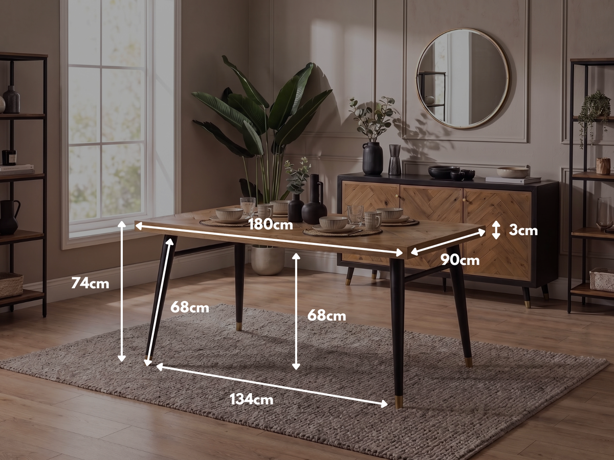 Mode 180cm Fixed Top Dining Table