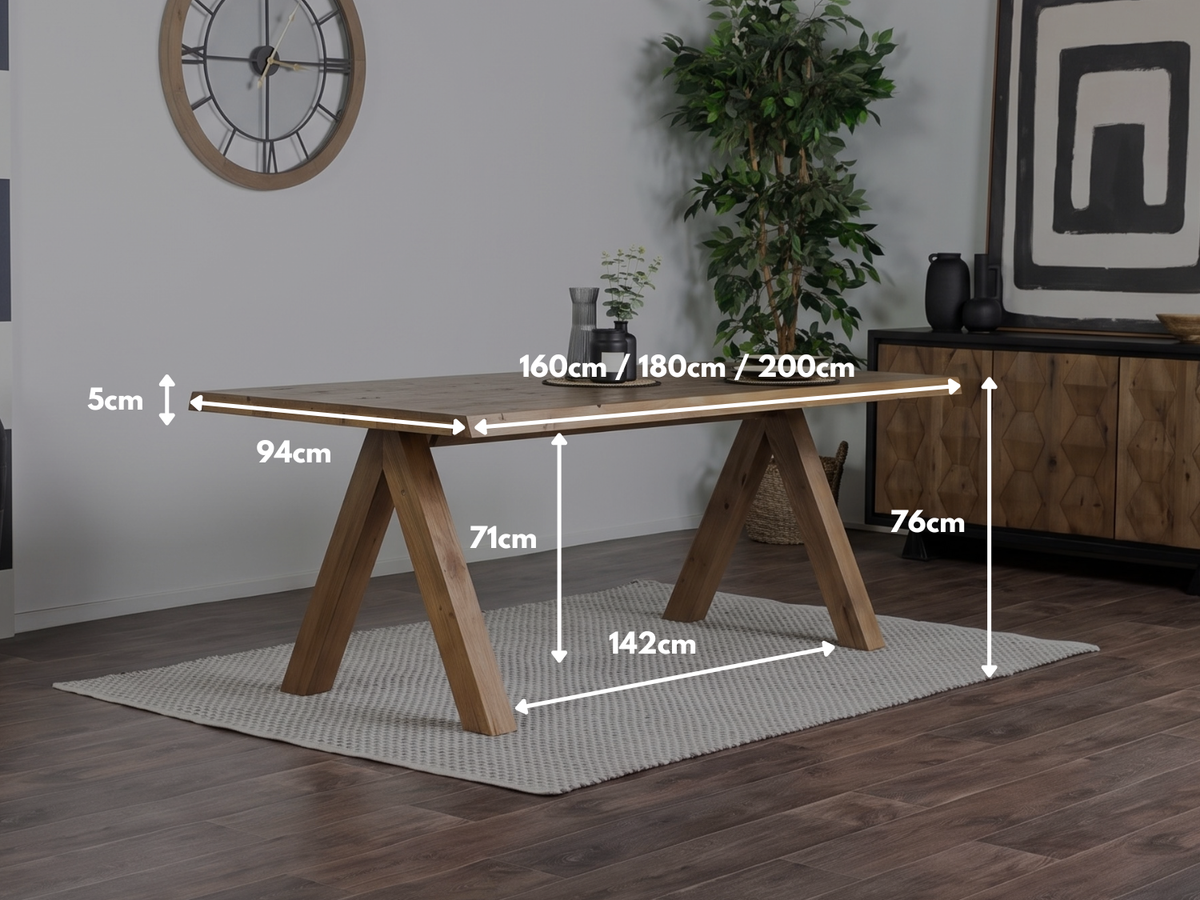 Pyramid Fixed Top Dining Table