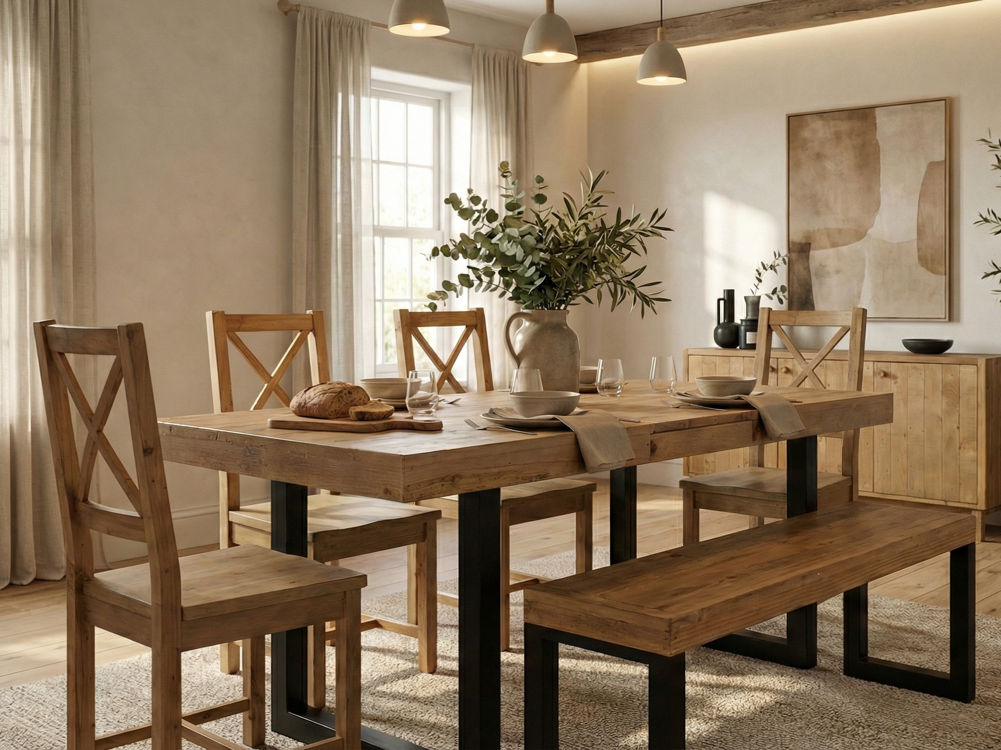 Brooklyn Light Extendable Dining Table (140cm - 180cm)