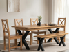 Tulsa Cross Leg Extendable Dining Table (140cm - 180cm)