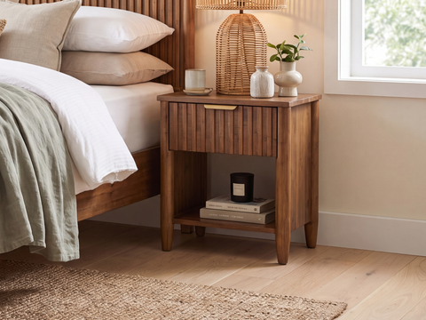 Cairo 1 Drawer Bedside Table