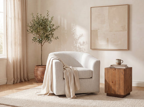 Dahlia Eco Natural Swivel Chair