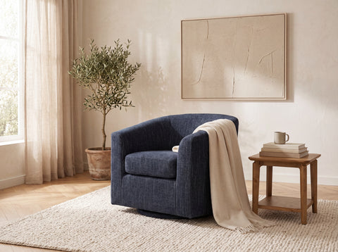 Dahlia Eco Blue Swivel Chair