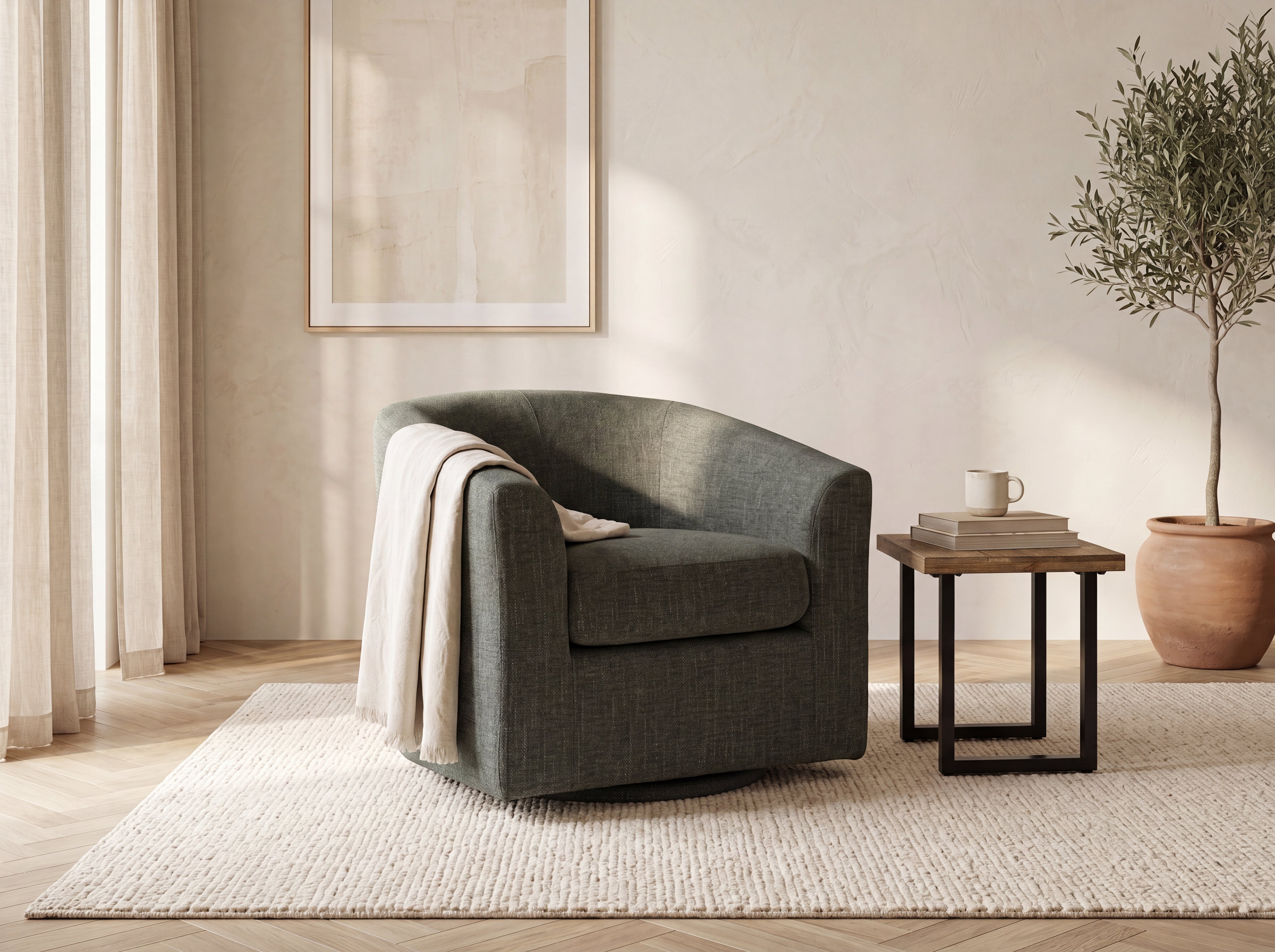 Dahlia Eco Green Swivel Chair