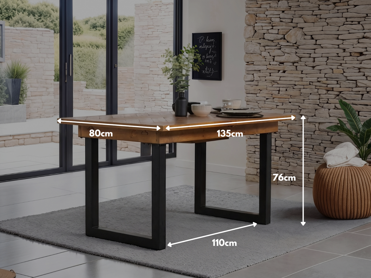 Tulsa 135cm Fixed Top Dining Table