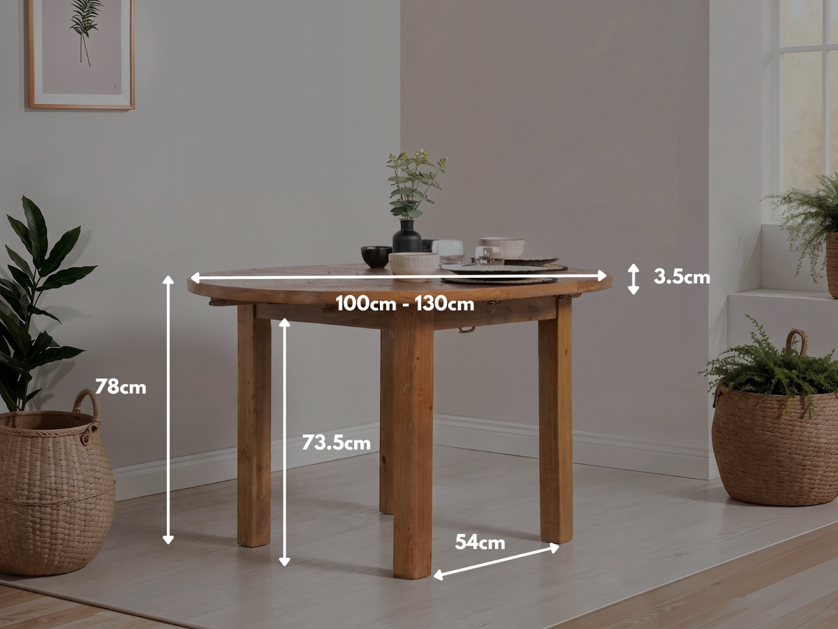 Tulsa Round Extendable Dining Table