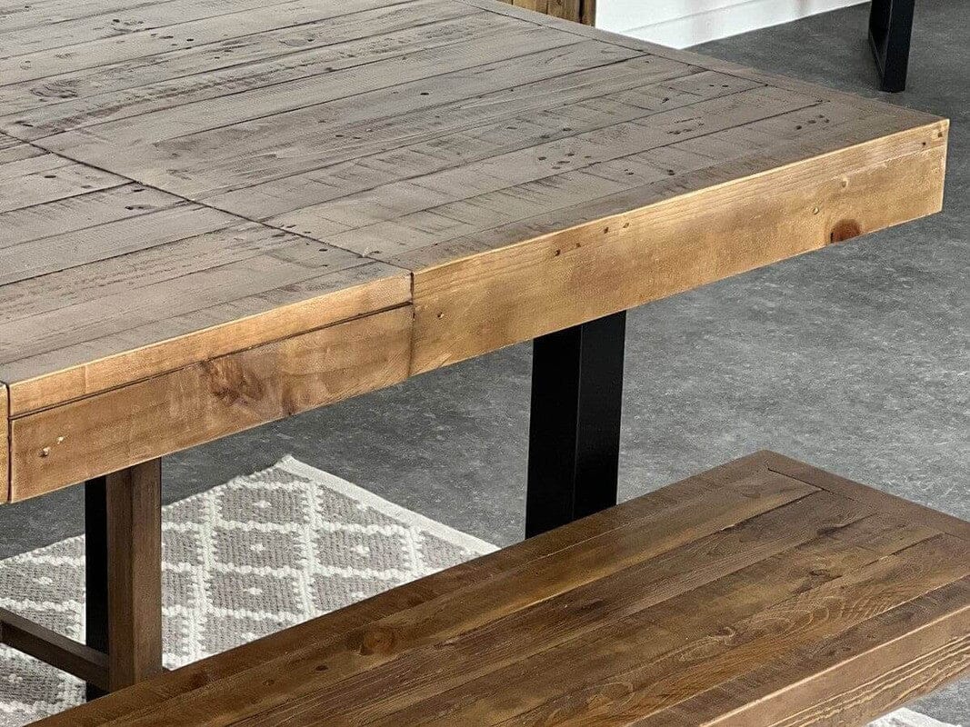 Brooklyn Extendable Dining Table (140cm - 180cm) & Dining Bench