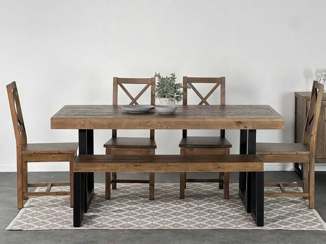 Brooklyn Fixed Top Dining Table & Brooklyn Cross Back Chairs