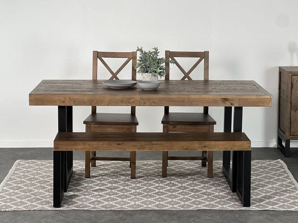 Brooklyn Fixed Top Dining Table & Black Dallas Dining Chairs
