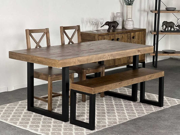 Brooklyn Fixed Top Dining Table & Brooklyn Cross Back Chairs