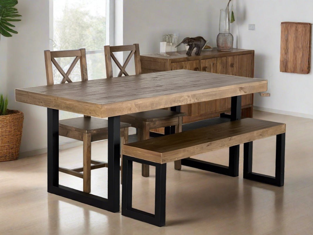 Brooklyn 180CM Fixed Top Dining Table