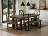 Tulsa Dark 180cm Fixed Top Dining Table