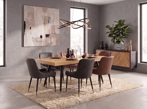 Mode Extendable Dining Table & Grey Sarah Dining Chairs