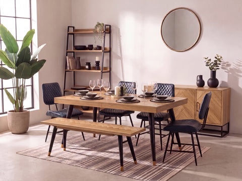 Mode 140-180cm Extendable Dining Table & Bench